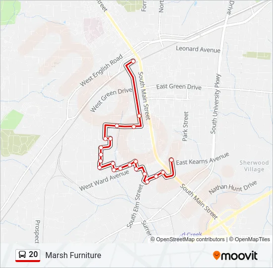 20 Bus Line Map