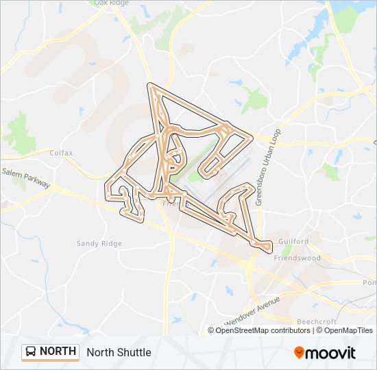 NORTH Bus Line Map