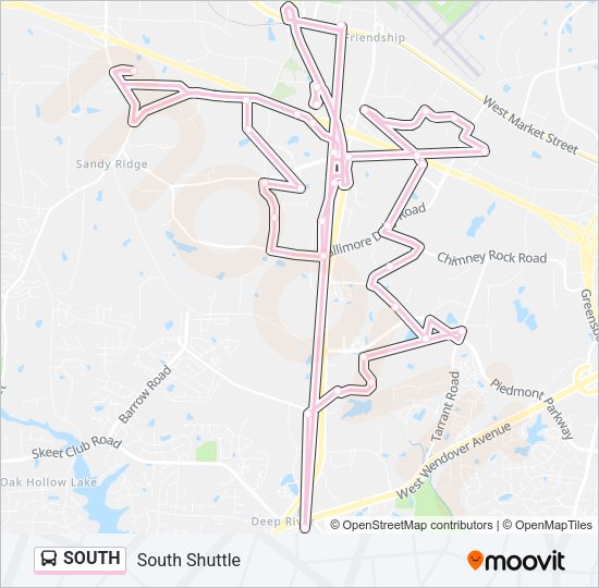 SOUTH Bus Line Map