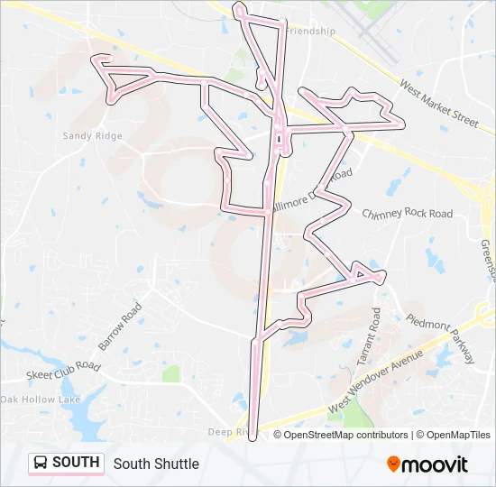 SOUTH Bus Line Map