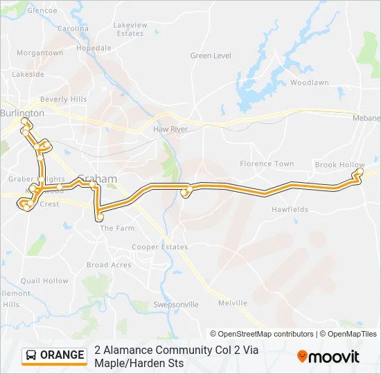 ORANGE Bus Line Map