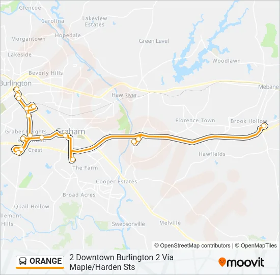 ORANGE Bus Line Map