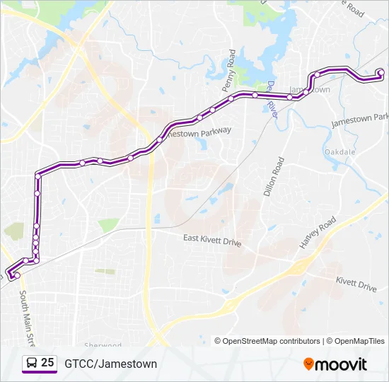 25 Bus Line Map