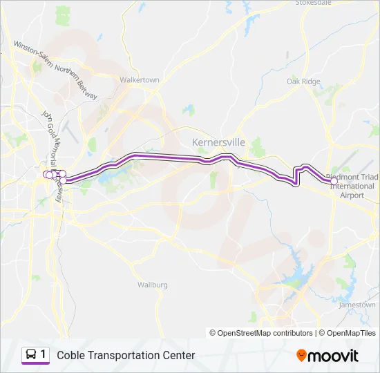 1 Bus Line Map