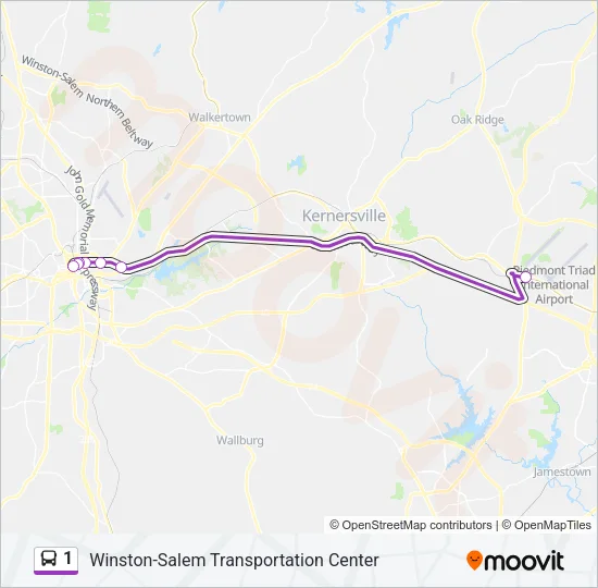 1 Bus Line Map