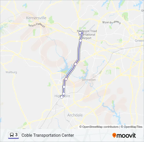 3 Bus Line Map