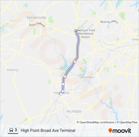 3 Bus Line Map