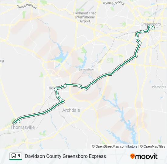 9 Bus Line Map