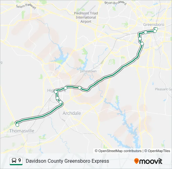 9 Bus Line Map