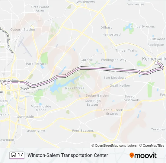 17 Bus Line Map