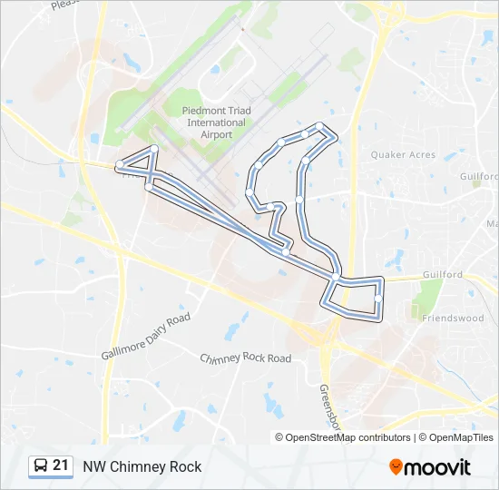 21 Bus Line Map