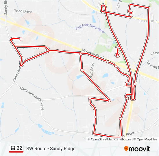 22 Bus Line Map