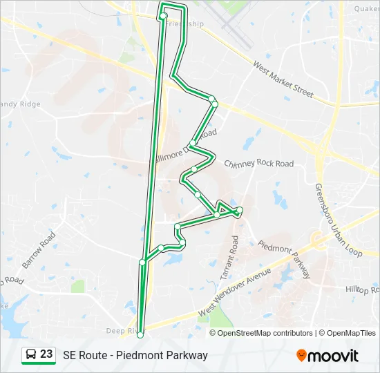 23 Bus Line Map