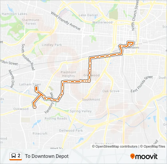 2 Bus Line Map