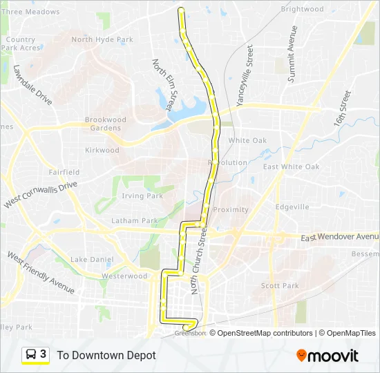 3 Bus Line Map