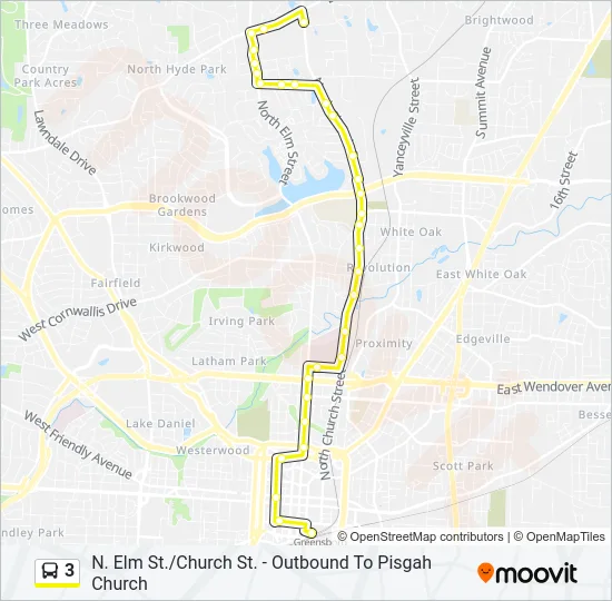 3 Bus Line Map