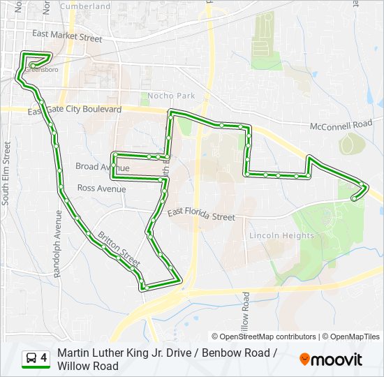 4 bus Line Map