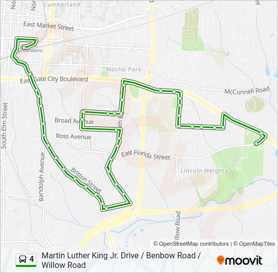 4 Bus Line Map