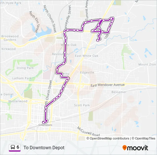 6 Bus Line Map