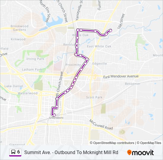 Mapa de 6 de autobús