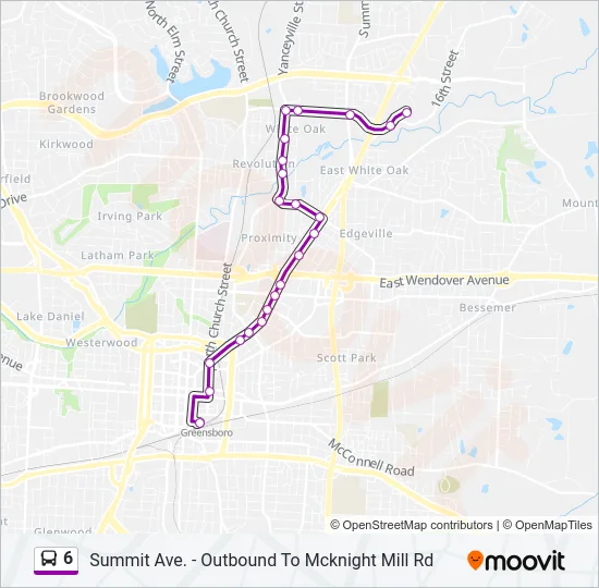 6 Bus Line Map