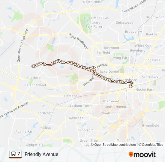 7 Bus Line Map