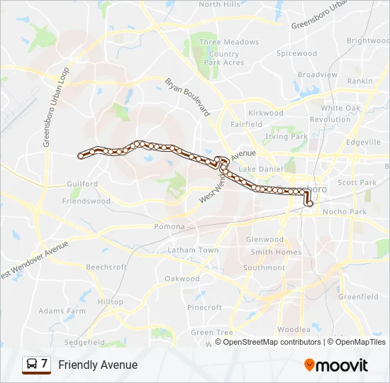 7 Bus Line Map