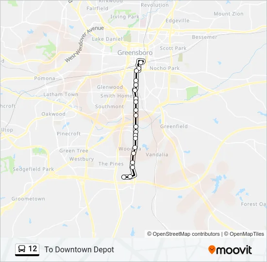 12 Bus Line Map