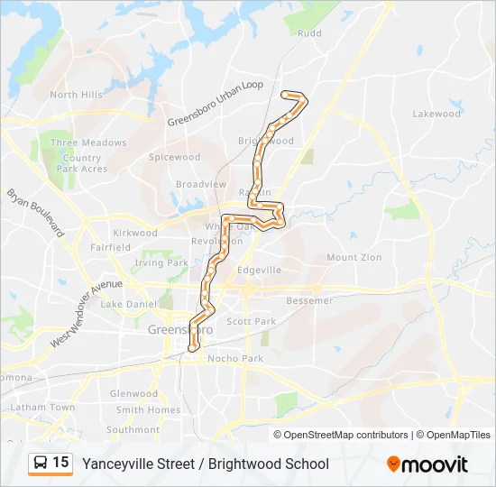 15 Bus Line Map