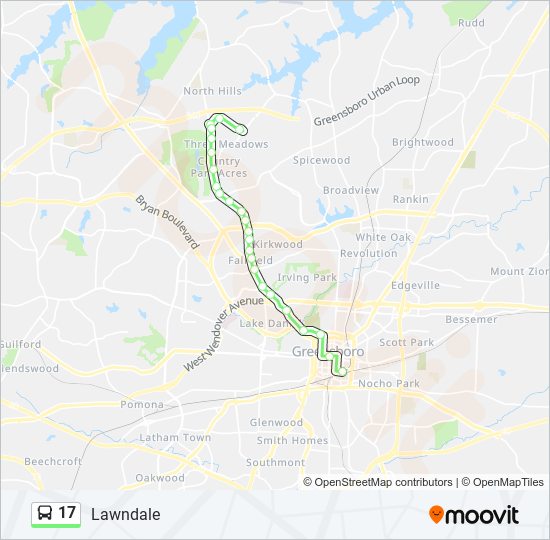 Mapa de 17 de autobús