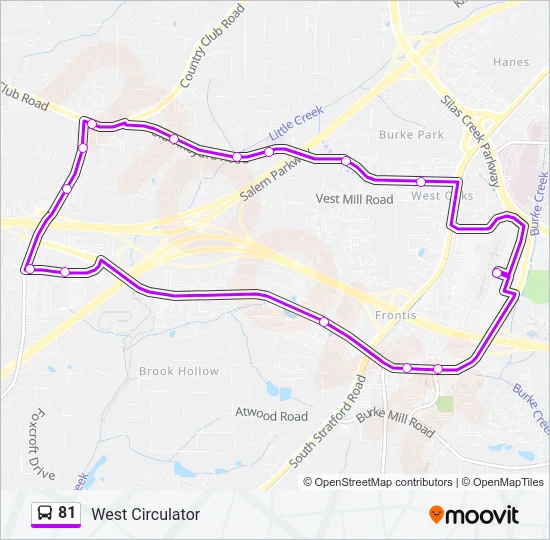 81 Bus Line Map