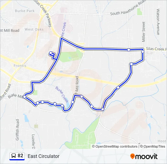 82 Bus Line Map