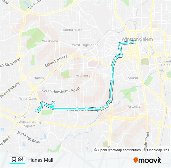 84 Bus Line Map