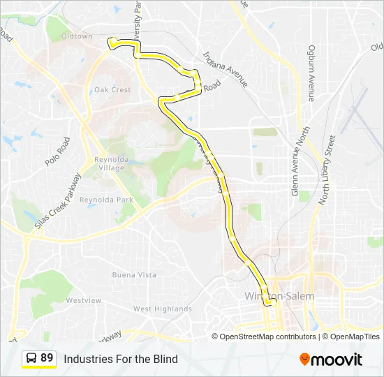 89 Bus Line Map