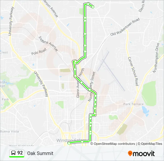 92 Bus Line Map