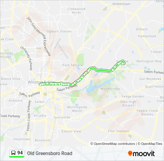 94 Bus Line Map