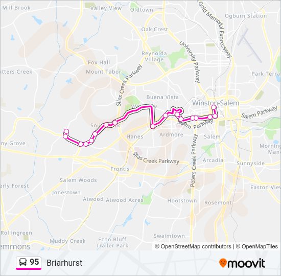 95 bus Line Map