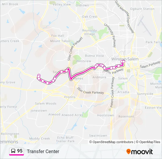 95 Bus Line Map