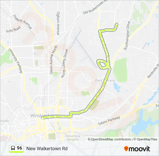 96 Bus Line Map