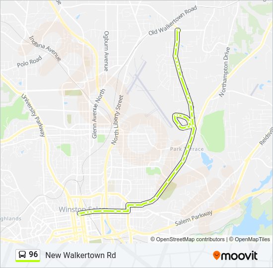 96 bus Line Map