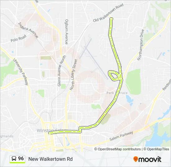 96 Bus Line Map