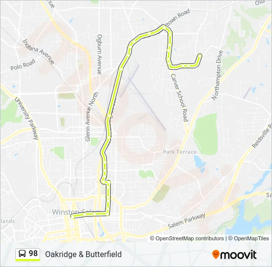 98 Bus Line Map