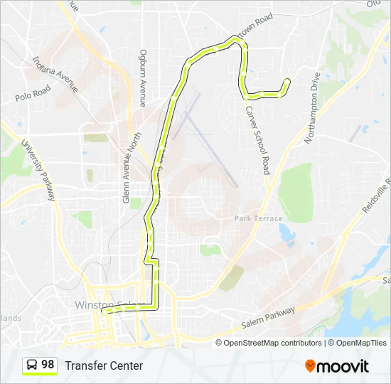 98 Bus Line Map