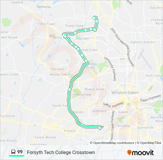 99 Bus Line Map