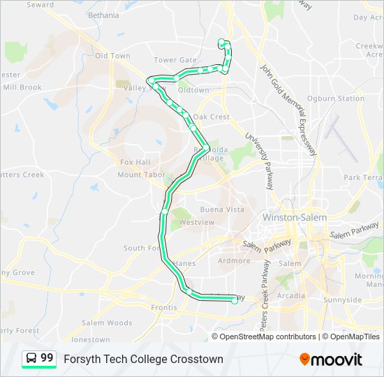 99 Bus Line Map