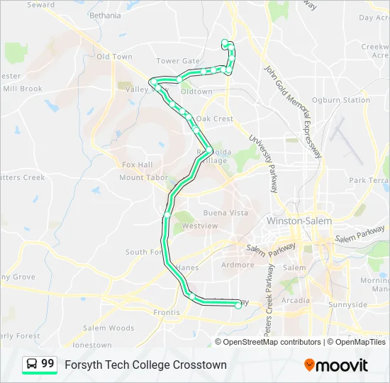 99 Bus Line Map
