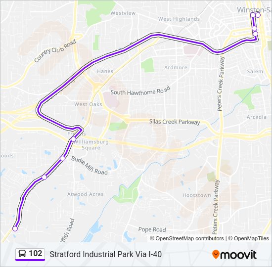 102 Bus Line Map