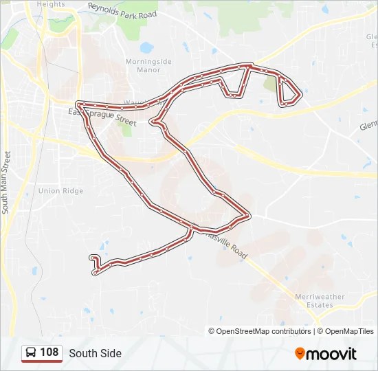 108 Bus Line Map