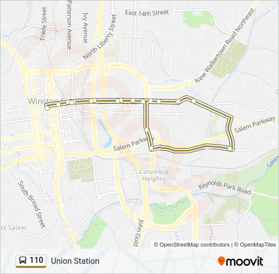 110 Bus Line Map