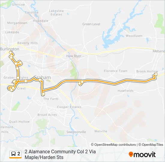 2 Bus Line Map